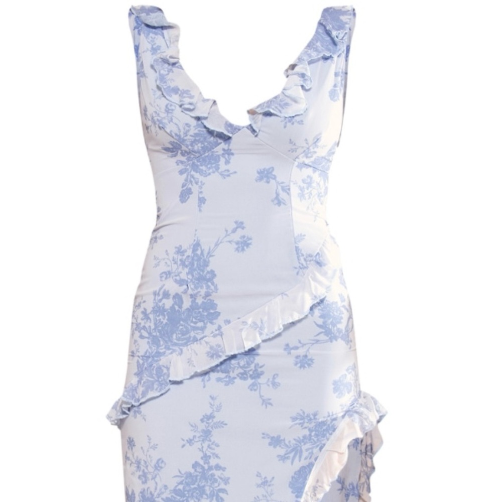 Blue Floral Maxi Dress